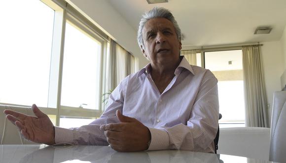 El expresidente ecuatoriano (2017-2021) y comisionado para Asuntos de Discapacidad del Secretario General de la OEA, Lenin Moreno Garcés, en Asunción el 8 de febrero de 2022. (Foto de NORBERTO DUARTE / AFP)