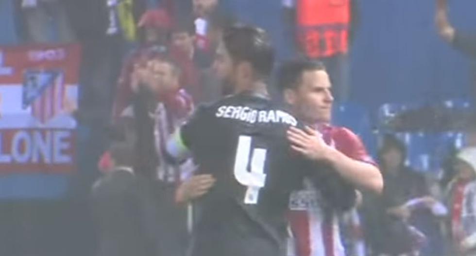 Sergio Ramos tuvo un noble gesto con los jugadores del Atlético Madrid | Foto: Captura