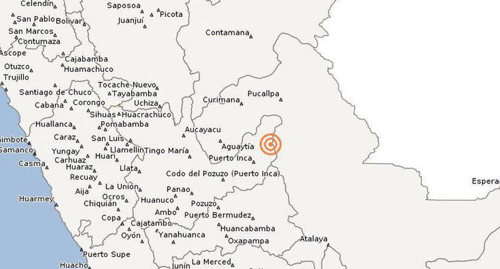 Epicentro se ubicó a 82 kilómetros al sur de la ciudad de Pucallpa. (Foto: IGP)