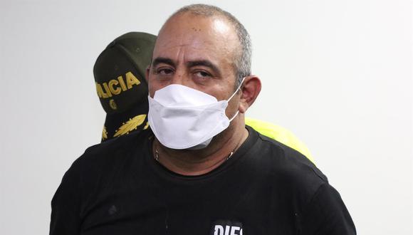 El número uno de la banda criminal Clan del Golfo, Dairo Antonio Úsuga David, alias 'Otoniel', tras ser capturado por la policía de Colombia. (Foto: EFE).