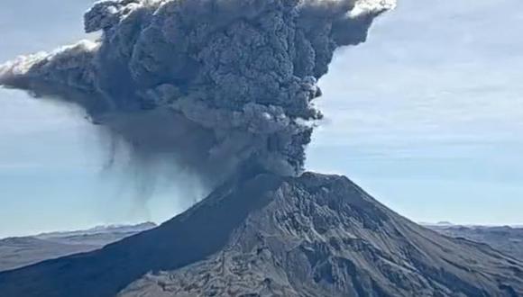 Autoridades locales registraron la explosión más fuerte del Volcán Ubinas. (Foto: Ingemmet)