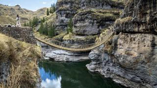 El último puente colgante de los incas que fue destruido por las lluvias será reconstruido