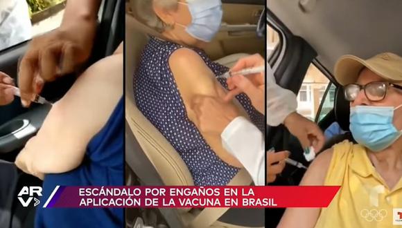 Escándalo en Brasil por "vacunas de aire". (Foto: captura YouTube Telemundo)