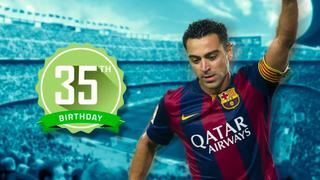 Xavi cumple hoy 35 años y Barcelona publicó su mejor gol