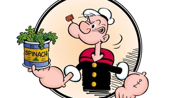 Popeye aumentó la venta de espinacas en cerca de un 30% en Estados Unidos. (Foto: Alamy)