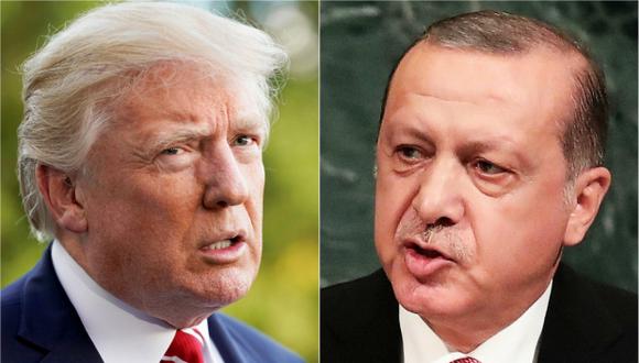 Donald Trump, presidente de Estados Unidos y su homólogo de Turquía, Recep Tayyip Erdogan. (Foto: Reuters/AFP)