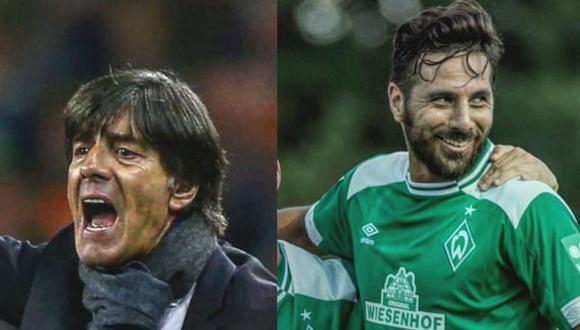 El responsable técnico de Alemania fue testigo del último gol de Claudio Pizarro, en el duelo entre Werder Bremen y Mainz 05. (Foto: Agencias)