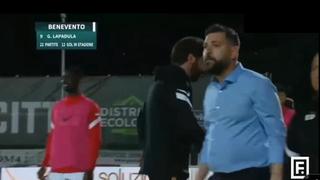 ¿No festejó? La reacción del DT de Benevento en el gol de Gianluca Lapadula | VIDEO