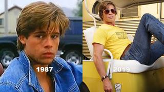 "Érase una vez en Hollywood": Brad Pitt y el antes y ahora de su larga carrera en el cine