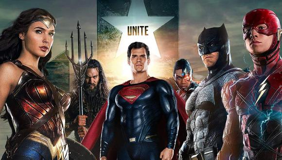 "La Liga de la Justicia". De izquierda a derecha Wonder Woman (Gal Gadot), Aquaman (Jason Momoa), Superman (Henry Cavill), Cyborg (Ray Fisher), Batman (Ben Affleck) y The Flash (Ezra Miller). (Foto: Warner Bros.)