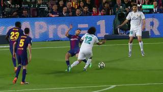 Barcelona vs. Real Madrid: árbitro no pitó claro penal contra Marcelo y generó enojo de Cristiano Ronaldo