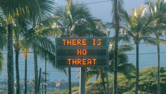 La falsa alarma de misil contra Hawai fue por fallo de comunicación interno. (Reuters).