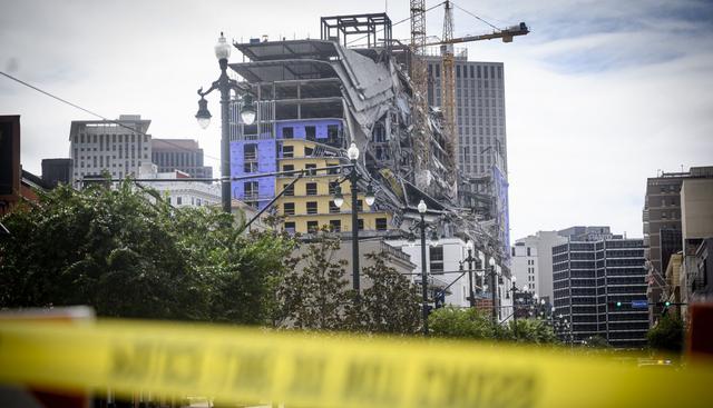 Un muerto y tres desaparecidos deja derrumbe de hotel en Nueva Orleans. (Foto: AFP)