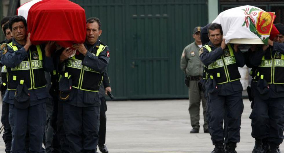 Los cuerpos serán recibidos por el ministro del Interior, Daniel Urresti. (Foto: Andina)