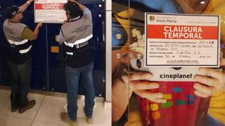 Jesús María clausuró Cineplanet del centro comercial Real Plaza Salaverry 