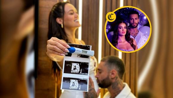 Angie Arizaga se convierte en madre por primera vez: Modelo reveló estar embarazada de Jota Benz | Foto: Instagram / Composición EC