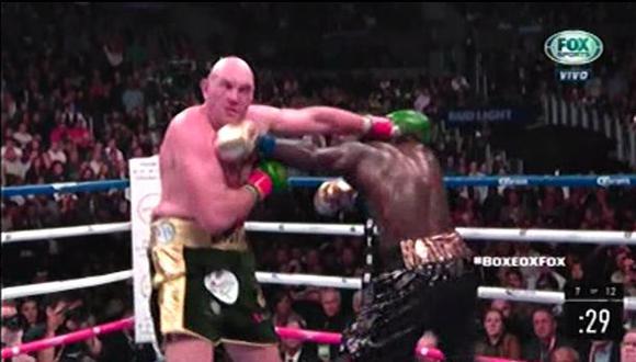 Tyson Fury vs. Deontay Wilder EN VIVO vía FOX Sports: así fue el mejor round de la pelea de boxeo | VIDEO. (Foto: Captura de pantalla)