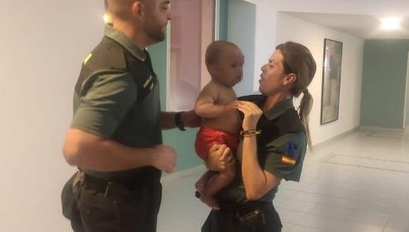 Una patrulla de la Guardia Civil de España salvó la vida a un bebe de 10 meses en Costa Calma con la maniobra de Heimlich. (Foto: @guardiacivil).