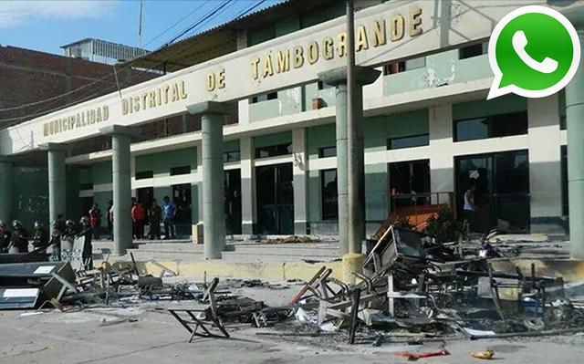 Vía WhatsApp: Así quedó municipio de Tambogrande por revueltas - 1
