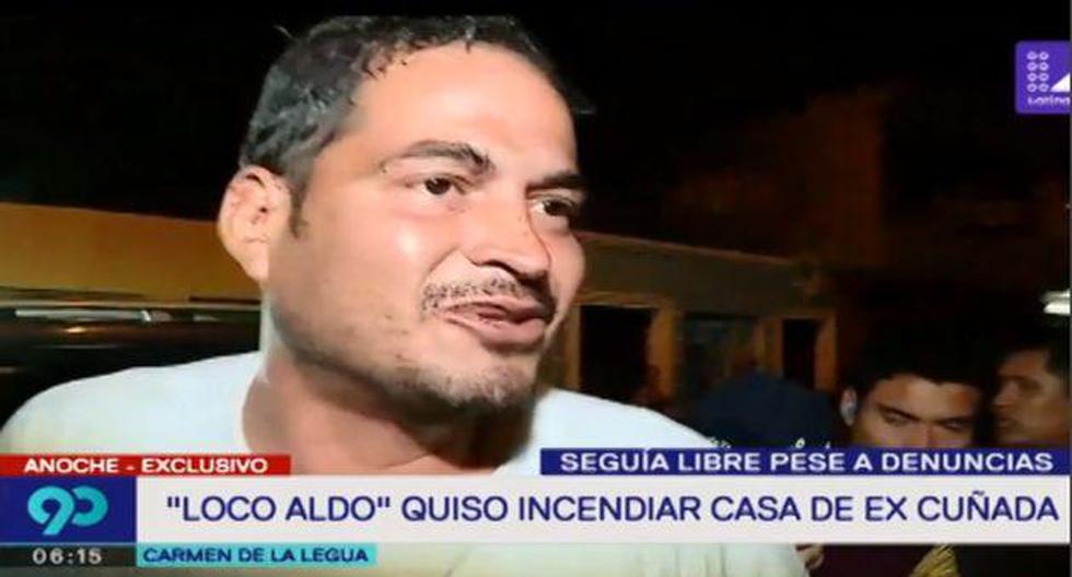 Ayer por la noche, Aldo Valle, conocido como el ‘Loco Aldo’ fue capturado por la Policía Nacional (PNP) tras ser acusado de intentar incendiar la casa de su ex cuñada. (Foto: Latina)
