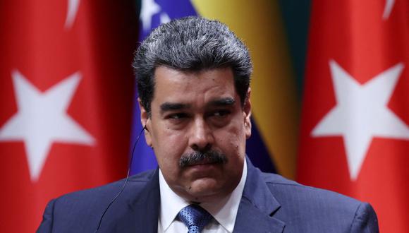 El presidente de Venezuela, Nicolás Maduro, asiste a una conferencia de prensa después de su reunión con el presidente de Turquía en Ankara el 8 de junio de 2022. (Adem ALTAN / AFP).
