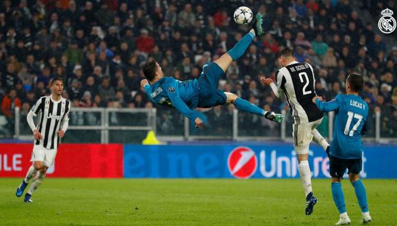 Zidane y la reacción tras el espectacular golazo de Cristiano Ronaldo. (Foto: AFP)