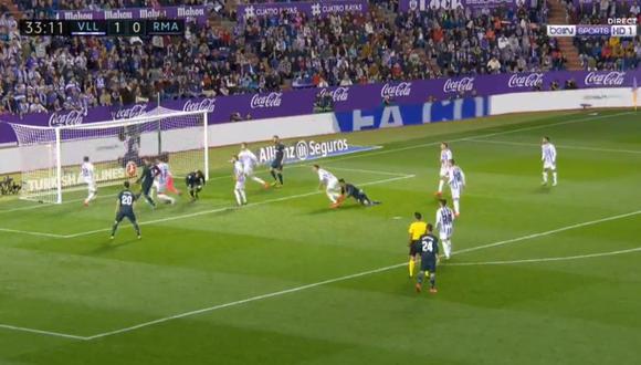 Real Madrid encontró el empate parcial contra Valladolid por un descuido de la defensa local, que fue aprovechado por Raphael Varane