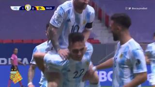 Argentina vs. Colombia: Lautaro Martínez puso 1-0 a la ‘Albiceleste’ tras pase de Messi | VIDEO