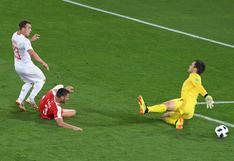 Serbia vs. Suiza:Shaqiri marcó en el final del partido tras veloz corrida desde su campo
