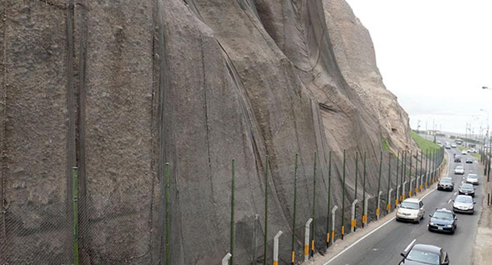 La Municipalidad de Lima inició la colocación de nuevas geomallas a lo largo de la Costa Verde. (Foto: Agencia Andina)