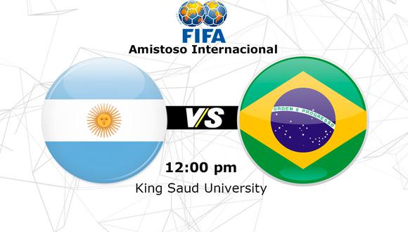 Argentina y Brasil protagonizan una nueva edición del Superclásico de las Américas en el King Saud University. (AFP)