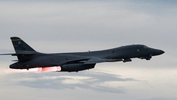 Un bombardero B-1B de Estados Unidos como el que realizó un ataque simulado a Corea del Norte. (Reuters).