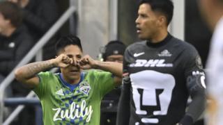 El curioso gesto de Ruidíaz tras anotar en el Seattle vs. Pumas por Concachampions | FOTO