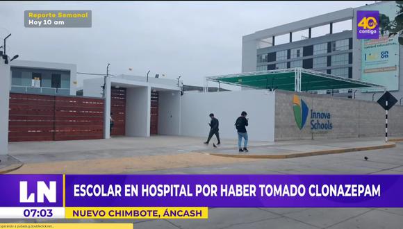 Investigan presunto consumo de clonazepam en centro educativo de Nuevo Chimbote, en Áncash. (Foto: Latina)