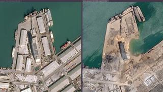 Las impactantes imágenes del antes y después de la explosión en Beirut | FOTOS