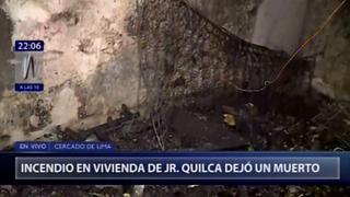 Cercado: anciano muere por incendio en vivienda de Jr. Quilca