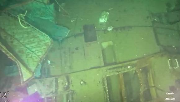 Las Fuerzas Armadas de Indonesia muestra partes del submarino desaparecido que se encontró agrietado en el lecho marino en aguas de Bali. (Foto: FOLLETO / AFP)
