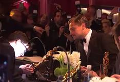 YouTube: DiCaprio espera ansioso mientras graban su primer Oscar