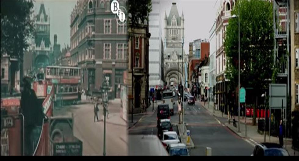 La comparación refleja el cambio de la ciudad de Londres. (Foto: Captura)