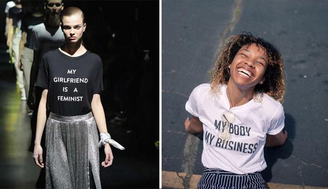 La revolución femenina también se hace presente a través de la moda. Y estas camisetas lo demuestran. (Foto: AFP/ Instagram)