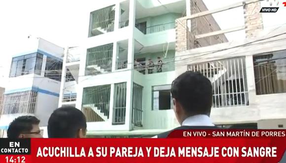 Sujeto atacó y asesinó con un cuchillo a su expareja tras una discusión en una vivienda de San Martín de Porres. (Foto: ATV+)