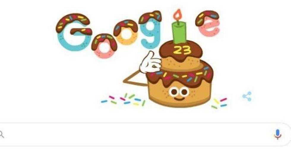 Google ha cumplido 23 años y lo celebra con un apetitoso doodle 