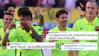 Barcelona y la alegría de sus campeones en las redes sociales