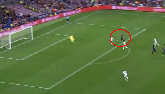 Barcelona vs. PSV: Lionel Messi alcanzó 'hat-trick' con contundente disparo. (Foto: Captura de pantalla)
