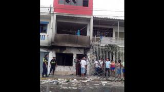 Las imágenes que dejó la explosión en una casa en Chimbote