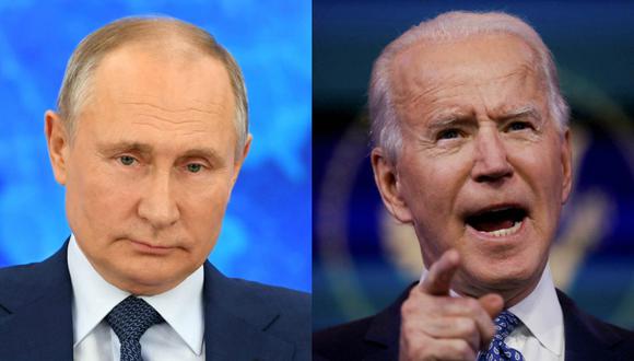 Washington ha adoptado varias series de sanciones contra Rusia, sobre todo a raíz del pirateo informático y de las acusaciones de injerencia en las elecciones presidenciales de 2016. En la imagen, Vladimir Putin y Joe Biden. (Foto: Reuters).