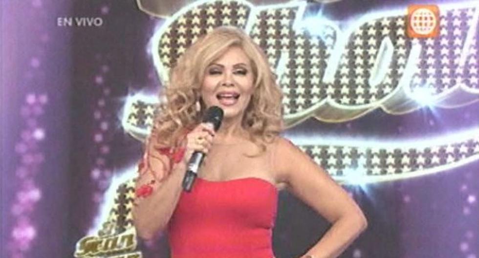 Gisela Valcácerl da incio al Gran Show. (Foto: Captura América Televisión)