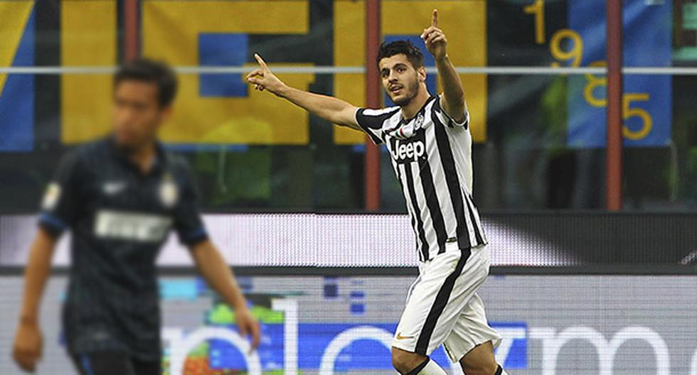 Álvaro Morata anota el último gol de partido con el que la Juventus derrotó al Inter. (Foto: Getty Images)