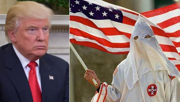 Donald Trump, presidente electo de Estados Unidos, junto a un representante del Ku Klux Klan. (AFP / AP)