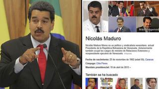 Google retiró imagen del rostro distorsionado de Nicolás Maduro
